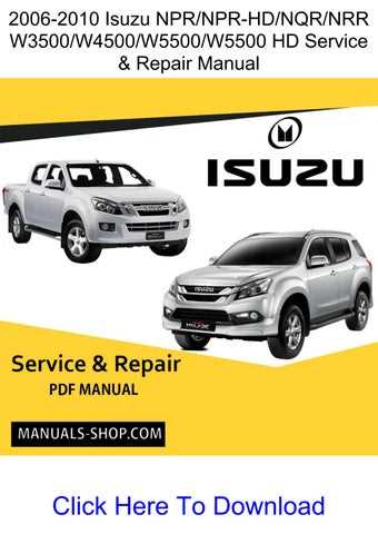 2006 isuzu npr repair manual