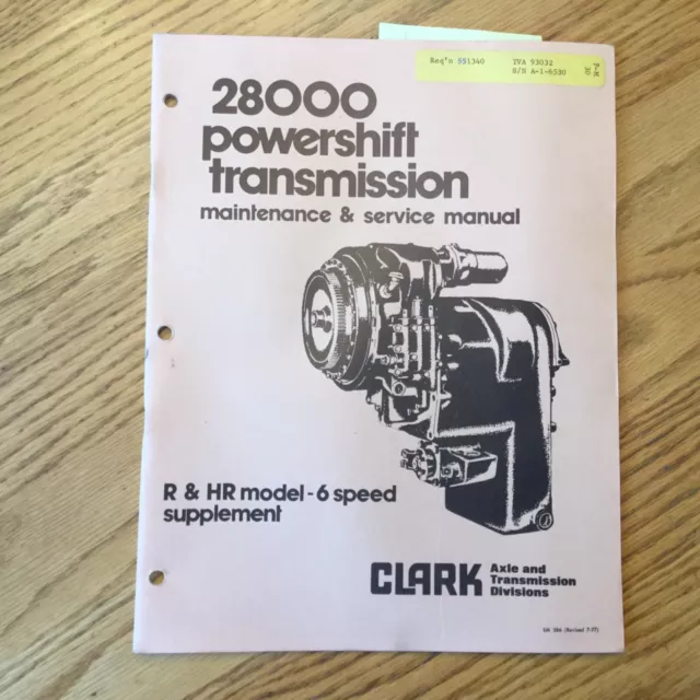 clark transmission repair manual