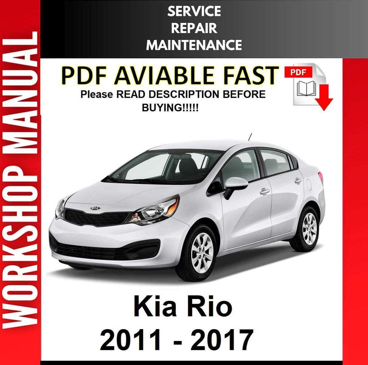 kia rio repair manual