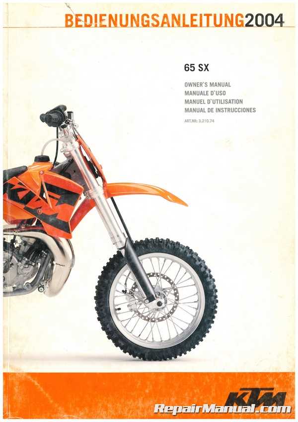 2004 ktm 65 sx repair manual