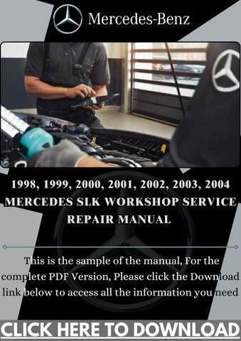 mercedes slk repair manual