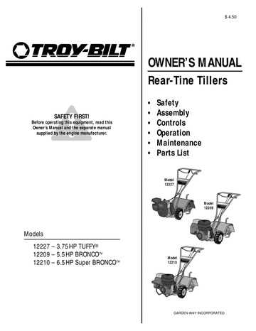 troy bilt super bronco repair manual