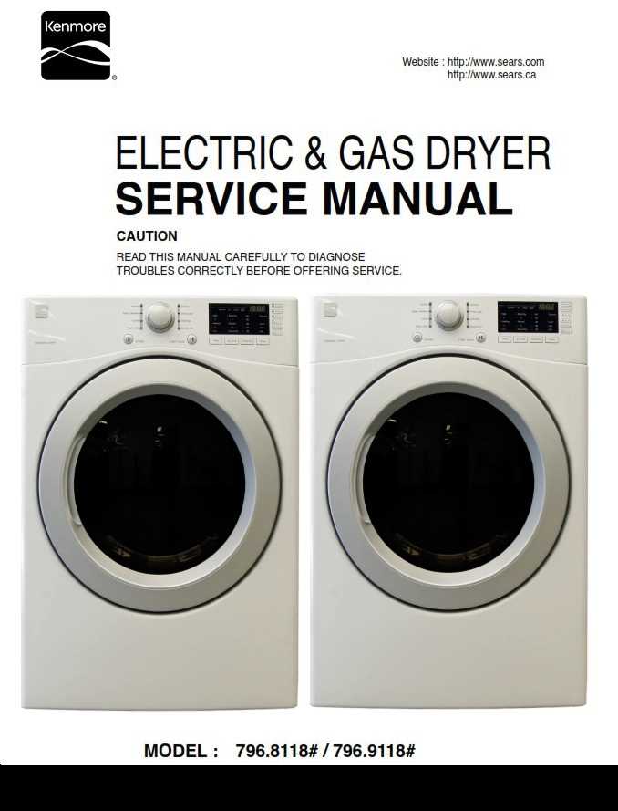 kenmore gas dryer repair manual