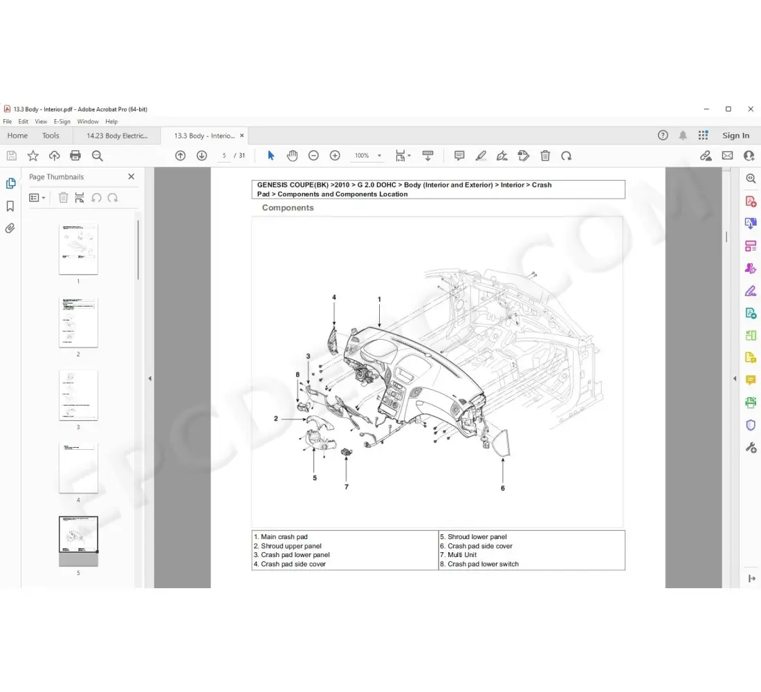 genesis coupe repair manual