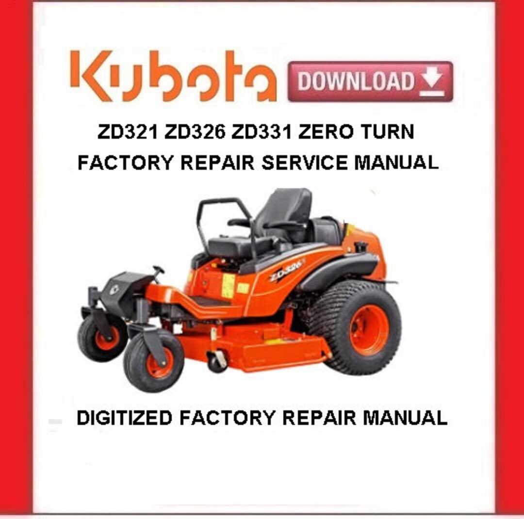 kubota zd331 repair manual