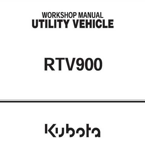 kubota rtv 900 repair manual