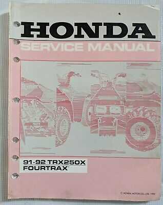 1991 honda fourtrax 300 repair manual