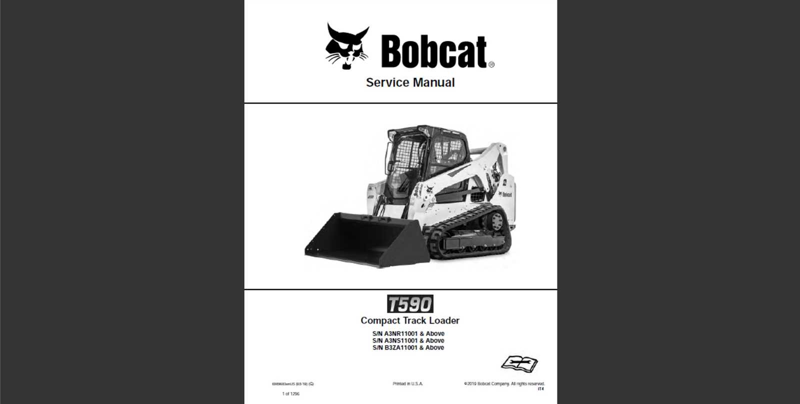 bobcat t590 repair manual