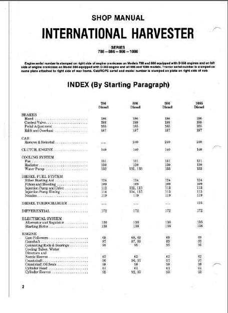 international harvester repair manuals