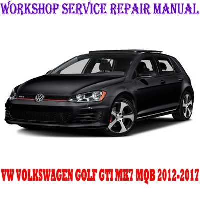 vw golf gti repair manual