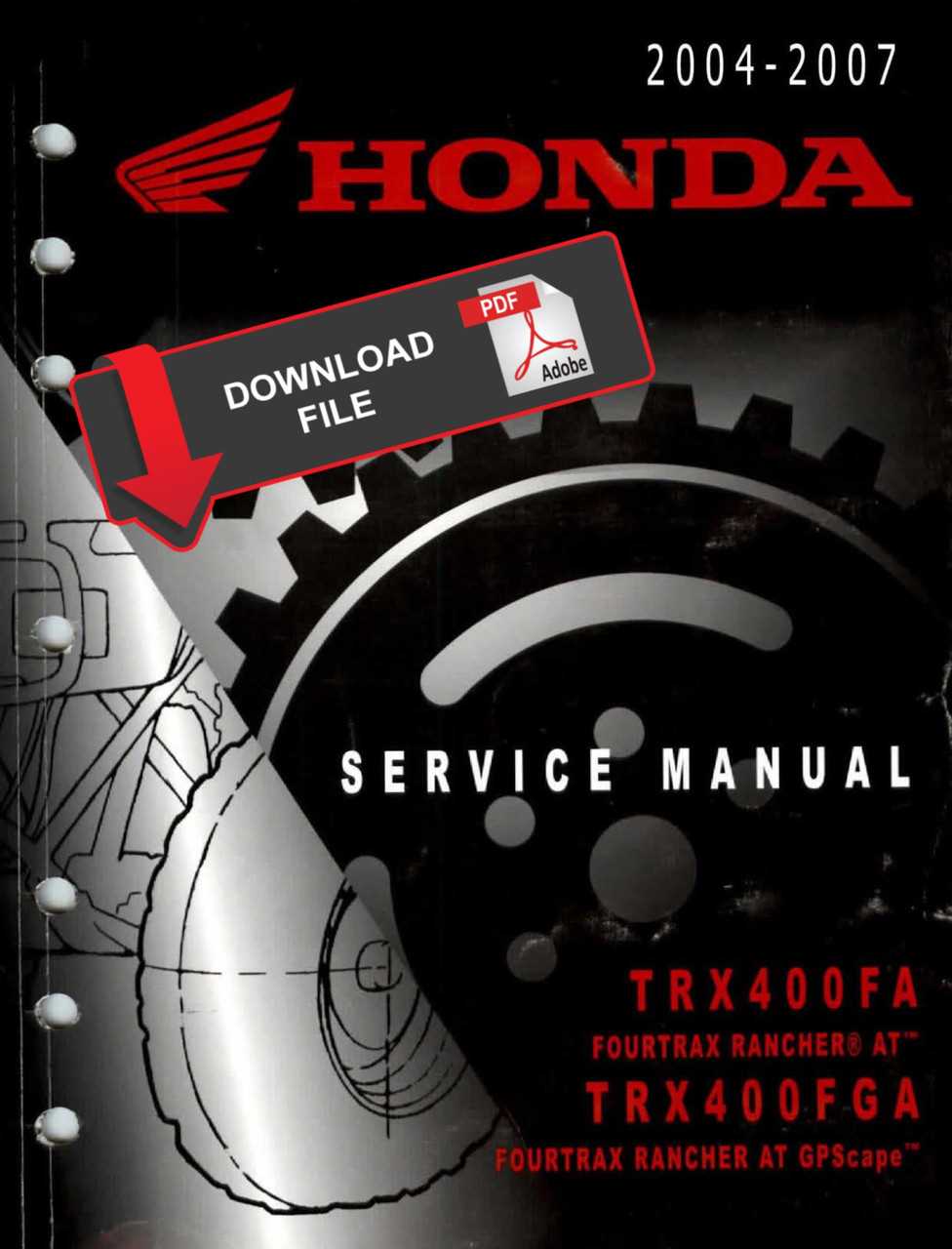 2006 honda rancher 400 repair manual