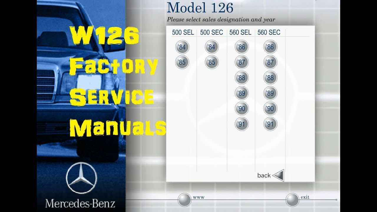 mercedes w126 repair manual