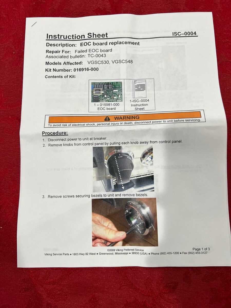 viking range repair manual