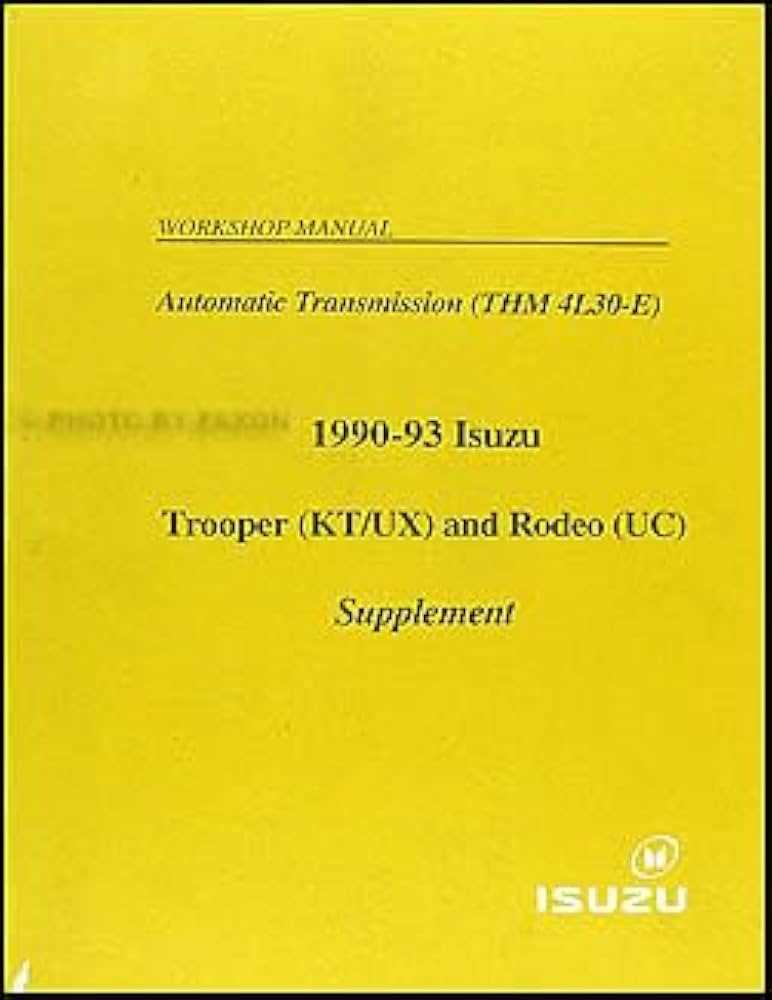 1990 isuzu trooper repair manual