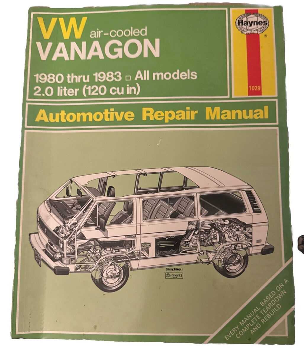 volkswagen vanagon official factory repair manual 1980 1991