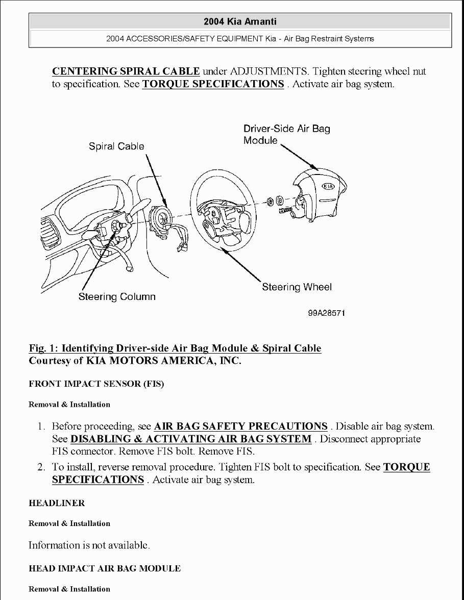 2008 kia amanti repair manual