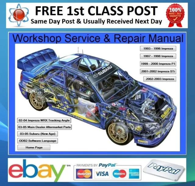 1999 subaru impreza repair manual