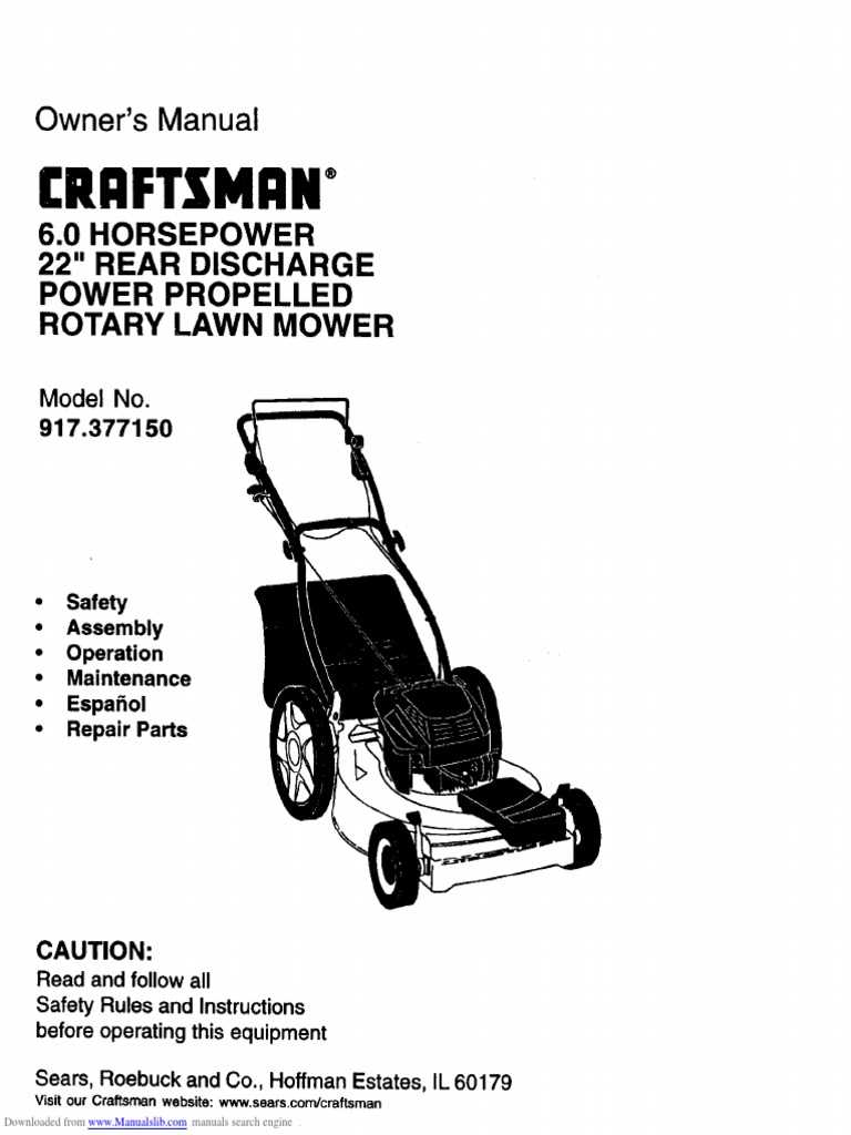 craftsman lawn mower repair manual