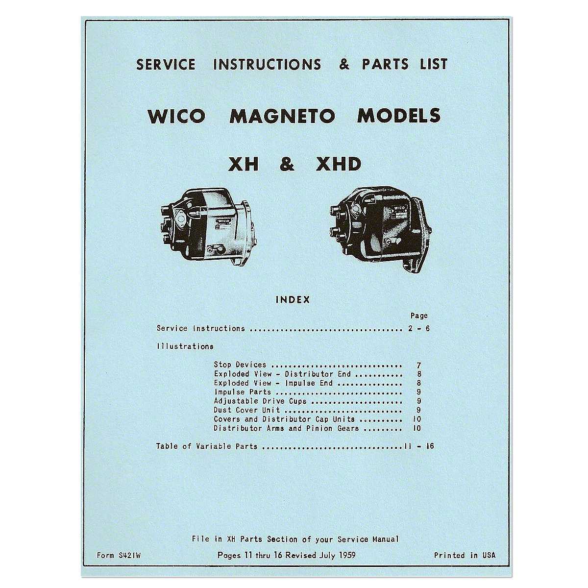 wico magneto repair manual