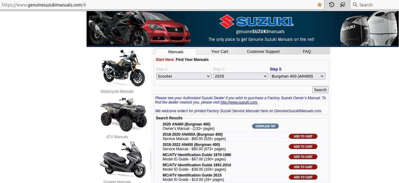 free suzuki atv repair manuals