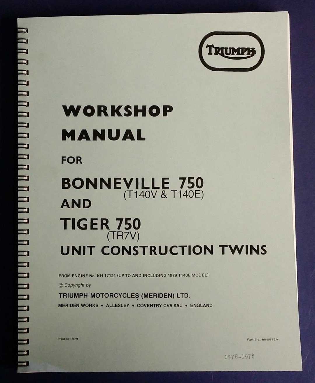 triumph thruxton repair manual