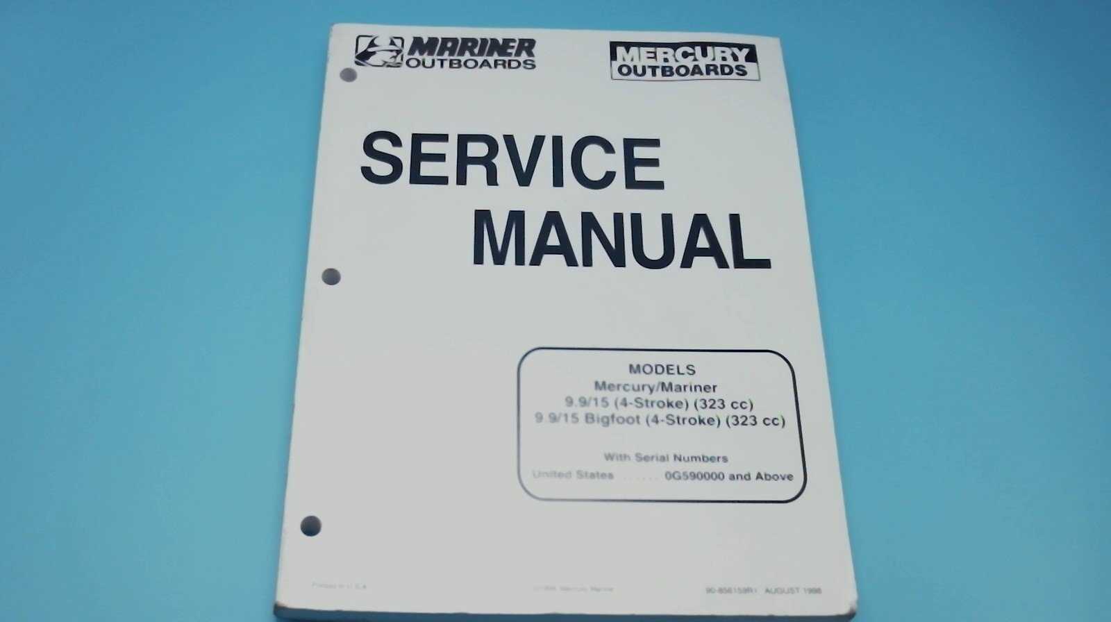 mercury 9.9 4 stroke repair manual