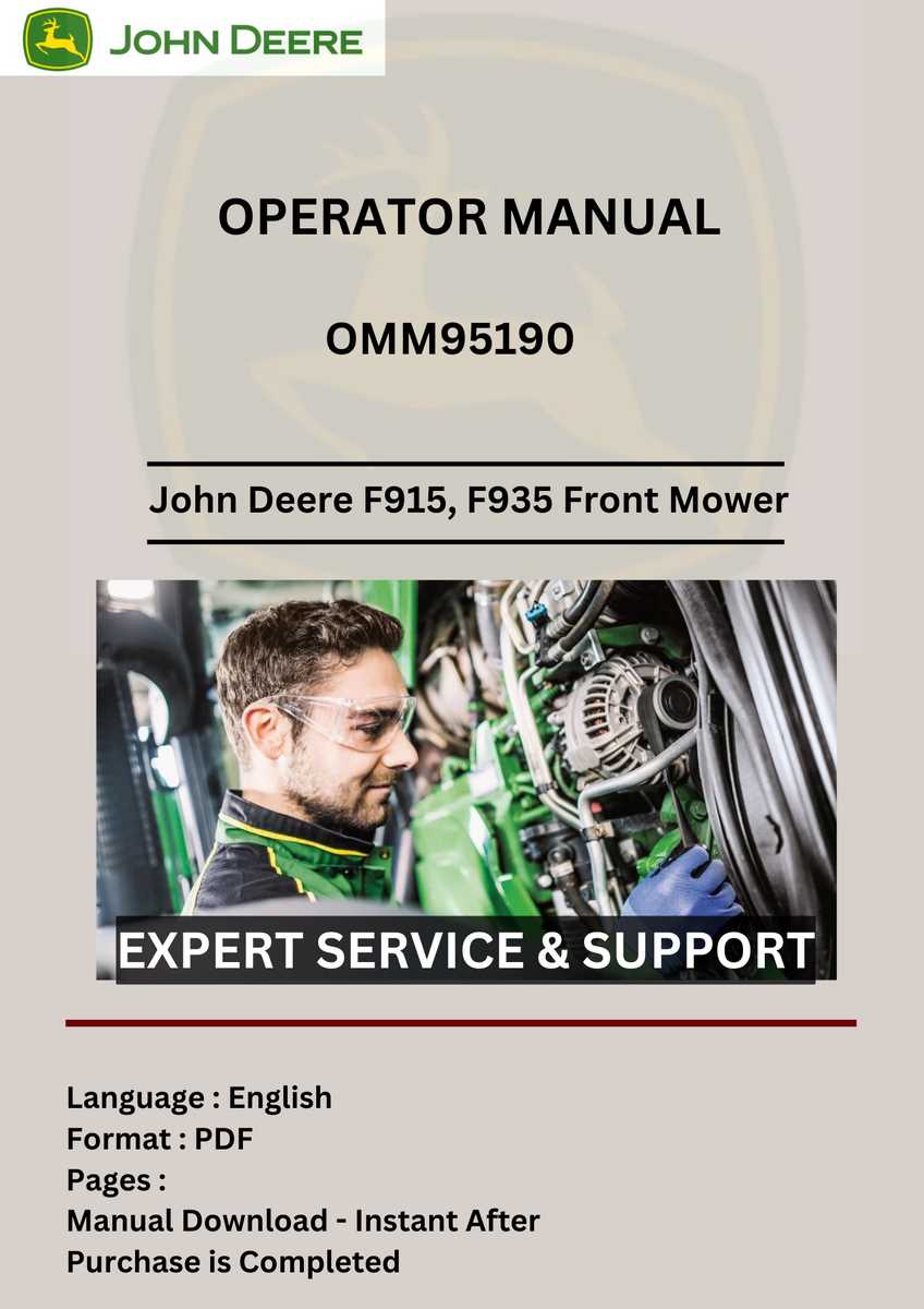 john deere f935 repair manual