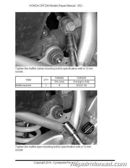 honda crf230f repair manual