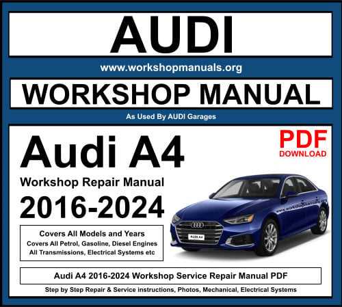 audi a4 b9 repair manual