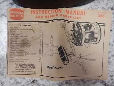 penn fishing reel repair manual