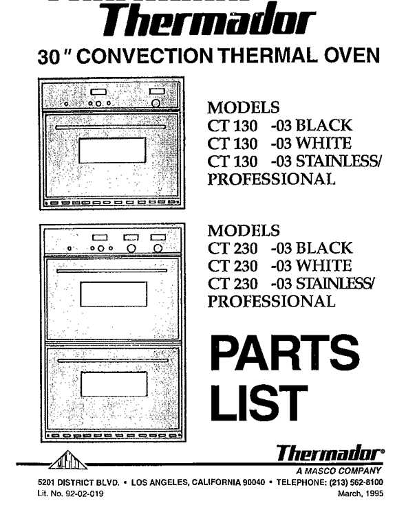 thermador oven repair manual