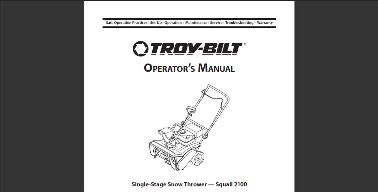 troy bilt super bronco repair manual