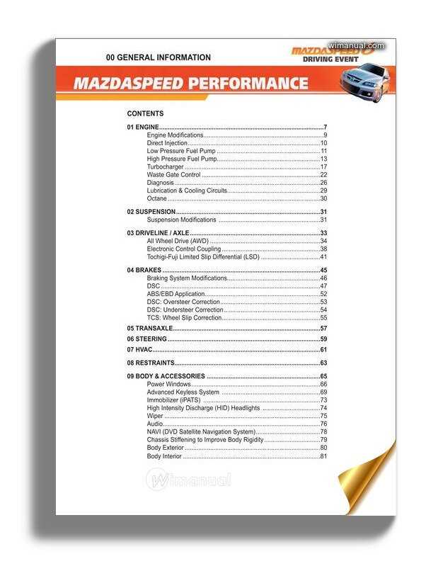 mazdaspeed 6 repair manual