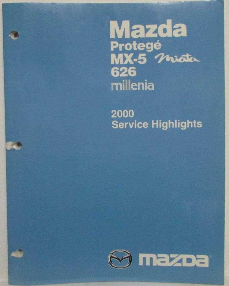 2000 mazda miata repair manual