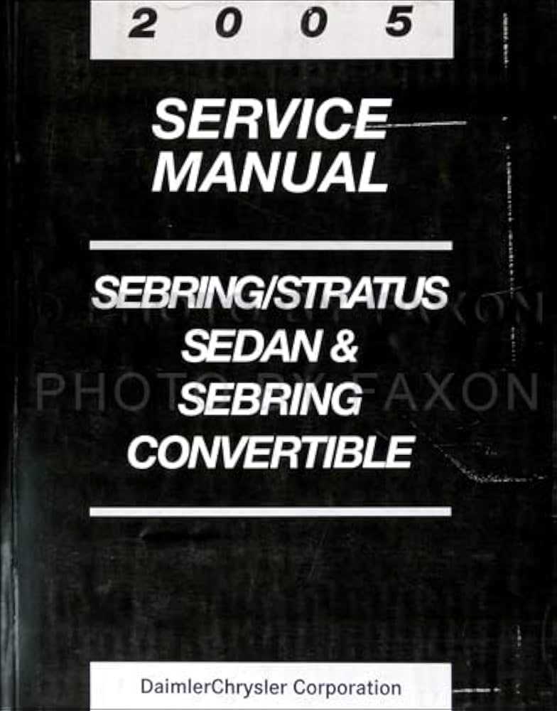 chrysler sebring convertible repair manual