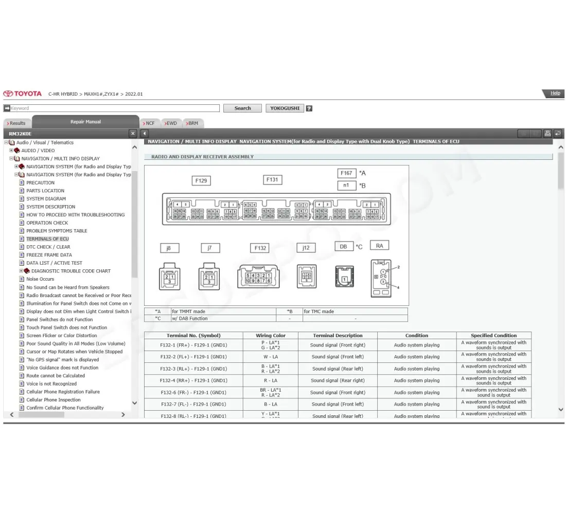 toyota chr repair manual