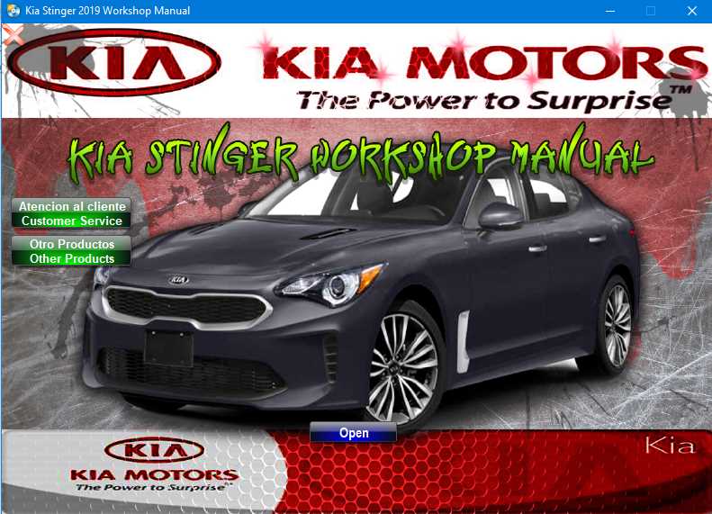 kia stinger repair manual