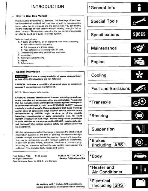 1993 acura integra repair manual