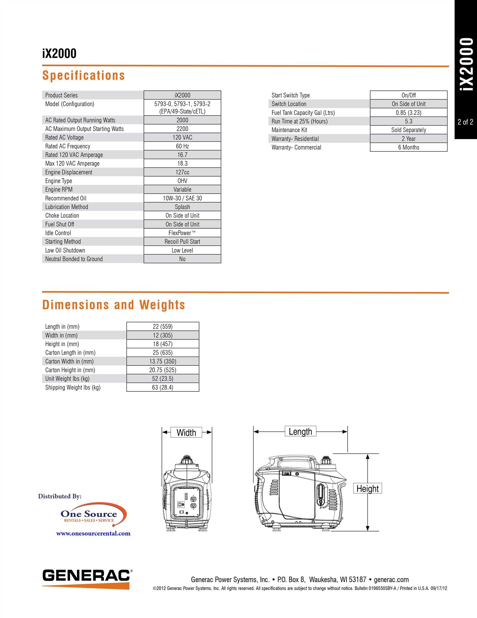 generac ix2000 repair manual