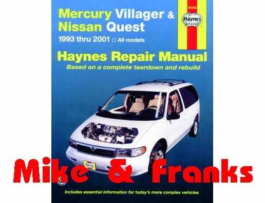 1998 mercury villager repair manual