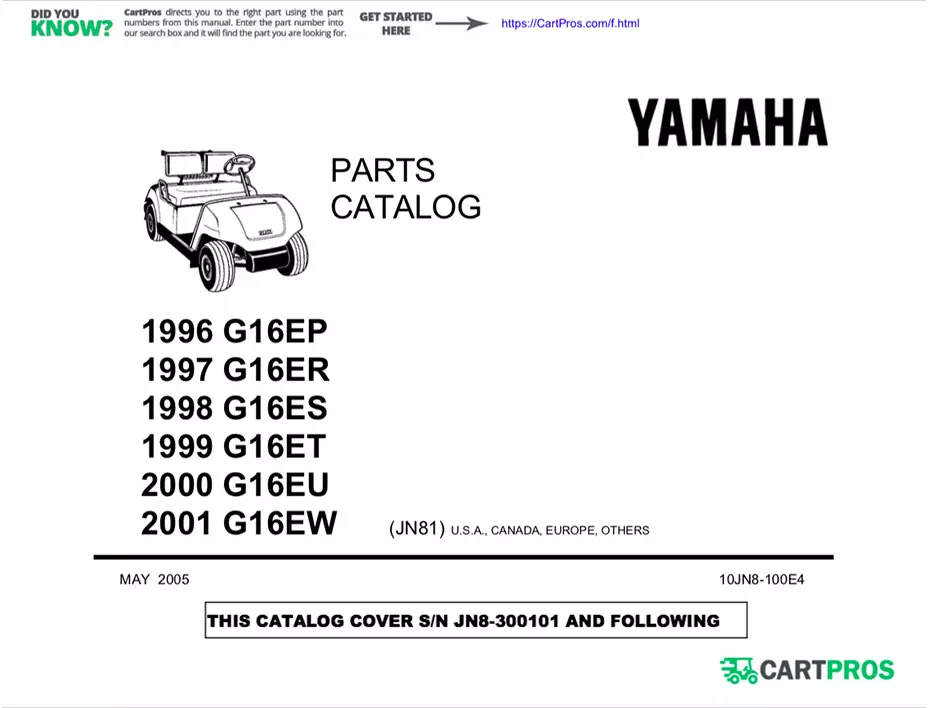 yamaha golf cart repair manual