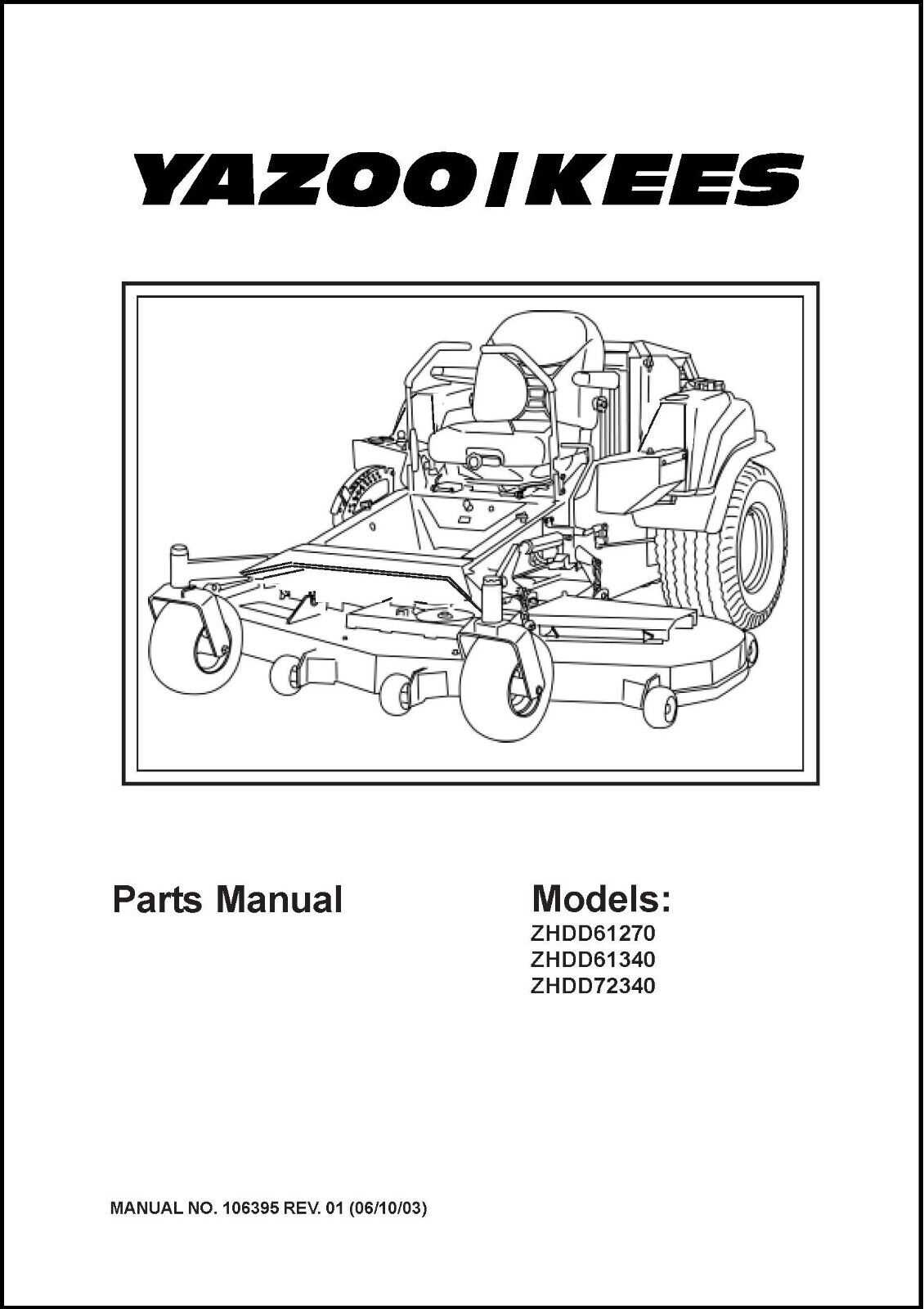 yazoo mower repair manual