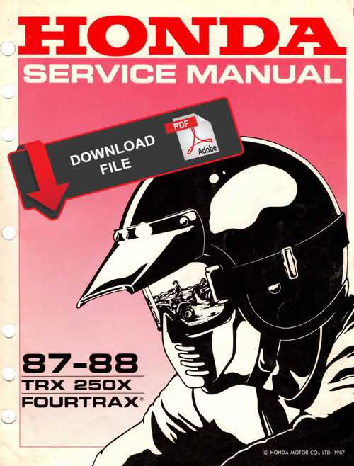 1991 honda fourtrax 300 repair manual