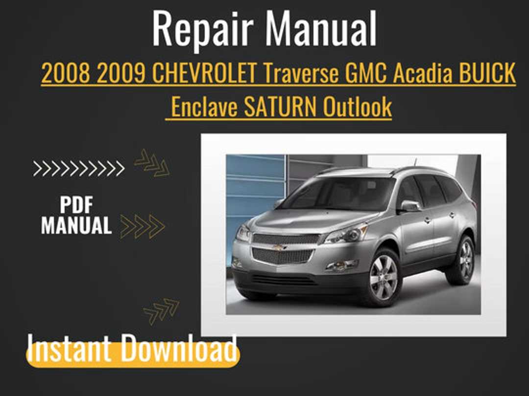 chevrolet traverse repair manual