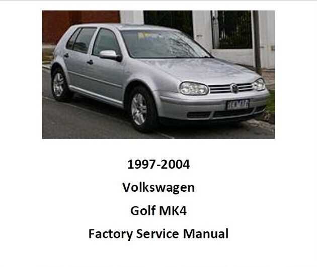 vw golf mk4 repair manual