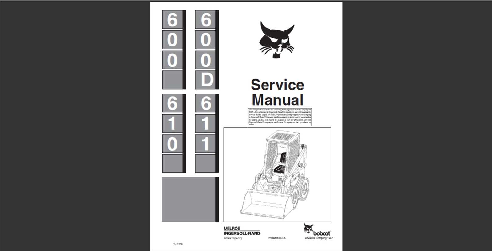 bobcat 610 repair manual