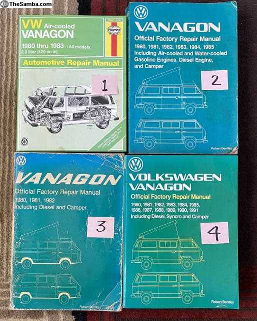 volkswagen vanagon official factory repair manual