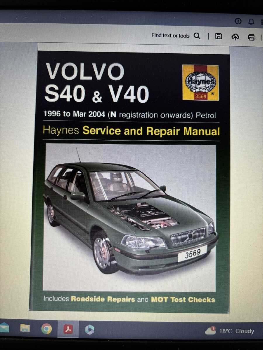 volvo v40 repair manual