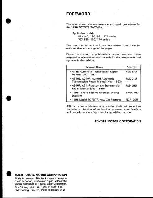 1997 toyota tacoma repair manual