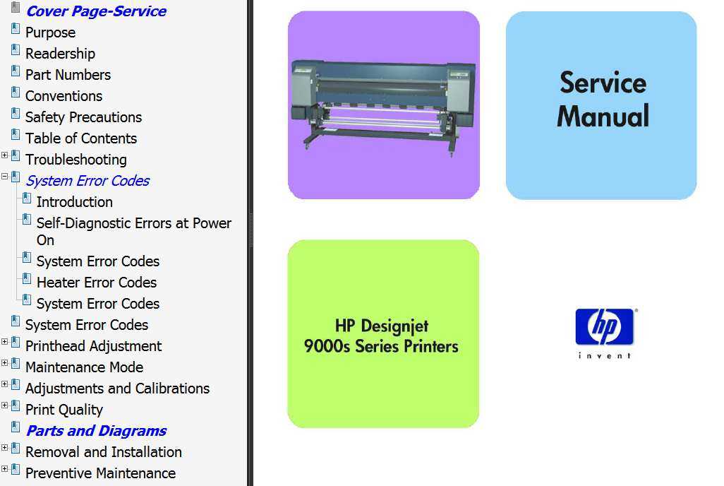 hp printer repair manuals